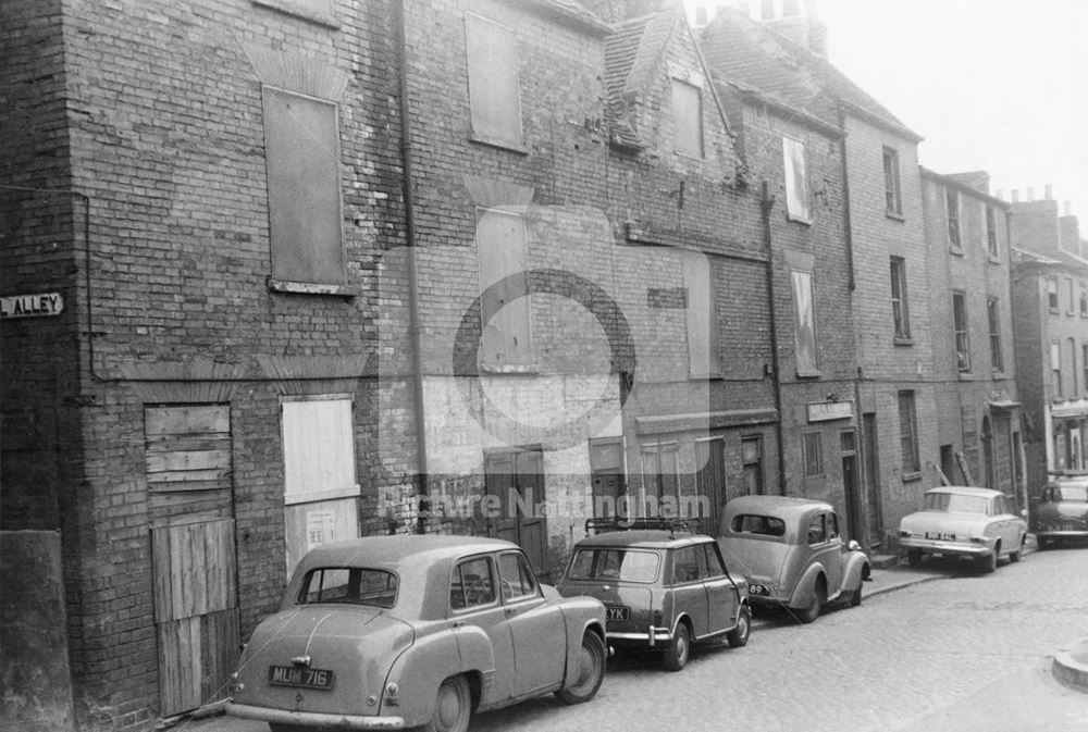 View Down Woolpack Lane, Nottingham, 1964