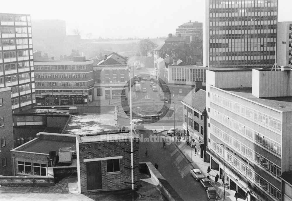 View West from Friar Lane, Nottingham, 1968