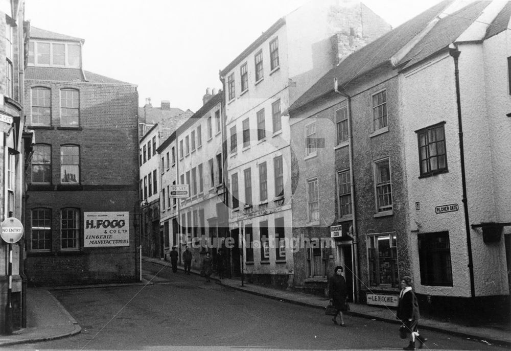 Pilcher gate, Lace Market, Nottingham, 1967