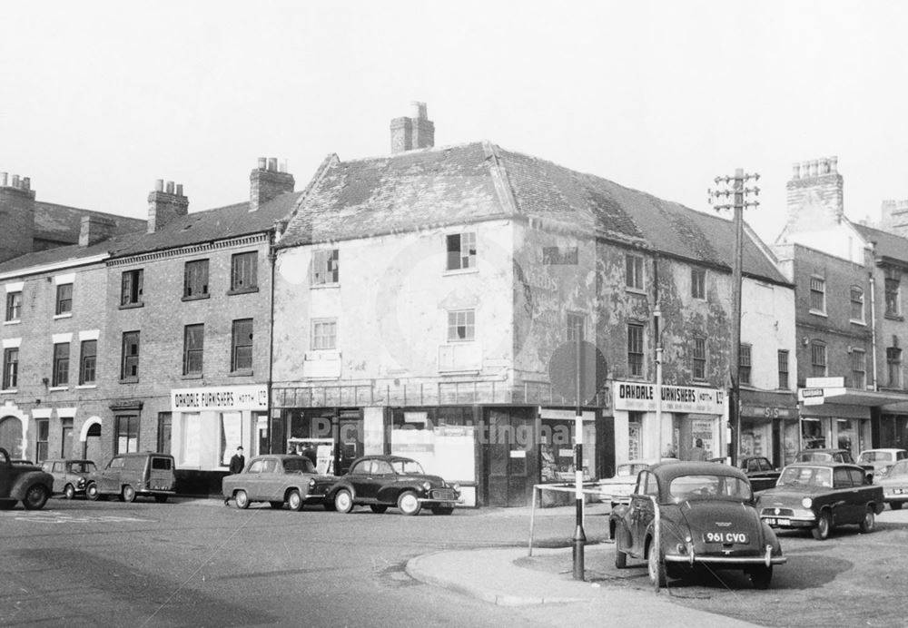 Broadmarsh/Middlemarsh Corner, Nottingham, 1966 