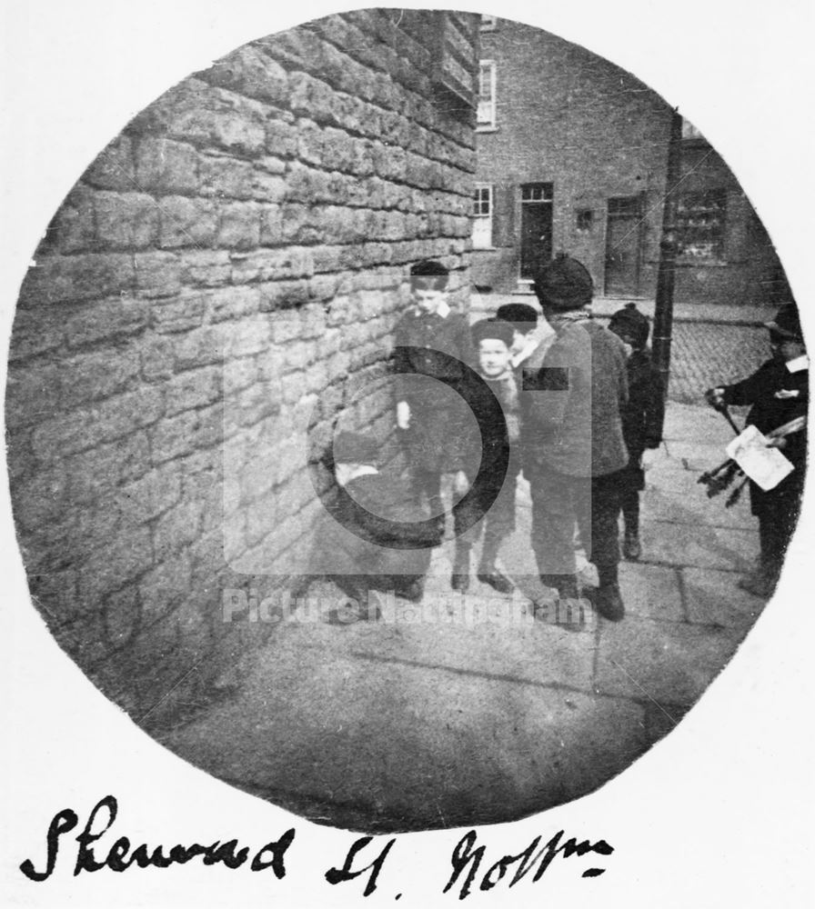 Children on Sherwood Street, Nottingham, 1888