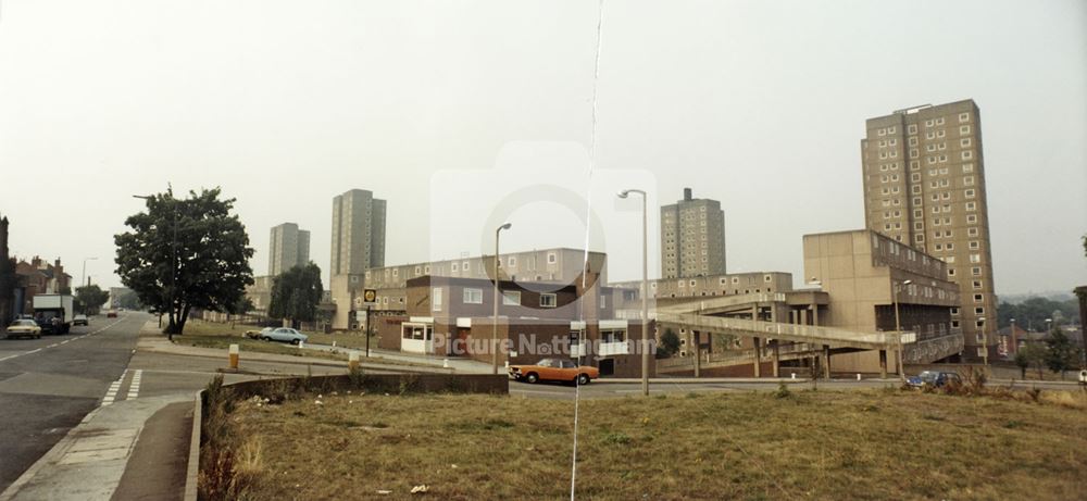 Basford Crossing Flats, Percy Street, Basford, Nottingham, 1984