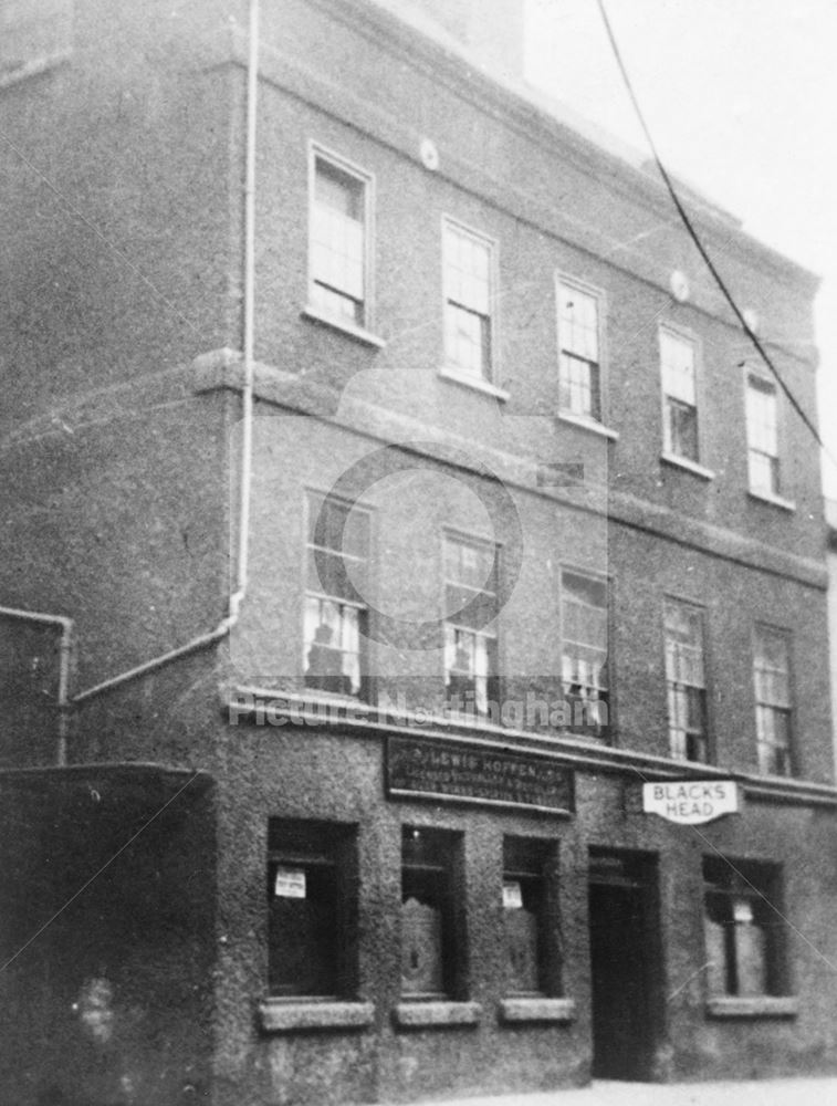 Blacks Head, Broadmarsh, Nottingham, c 1900s ?