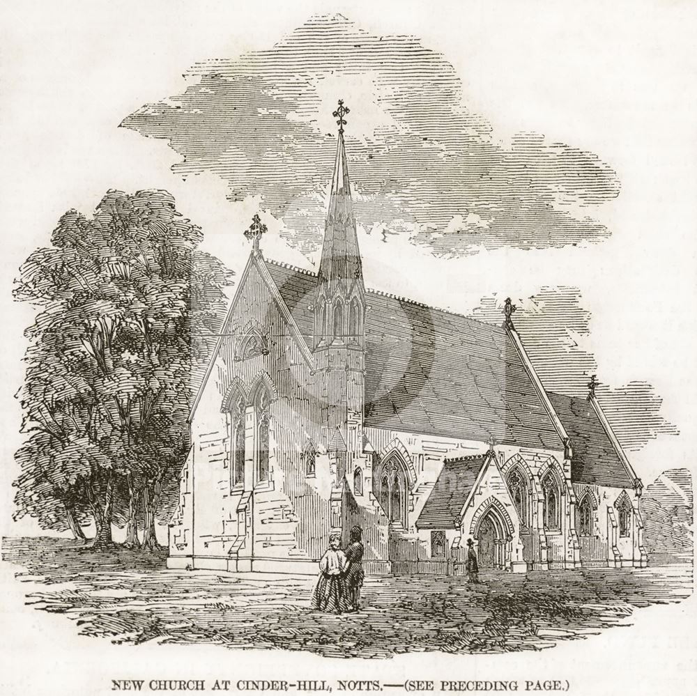 Christ Church, Nuthall Road, Cinderhill, Nottingham, c 1856