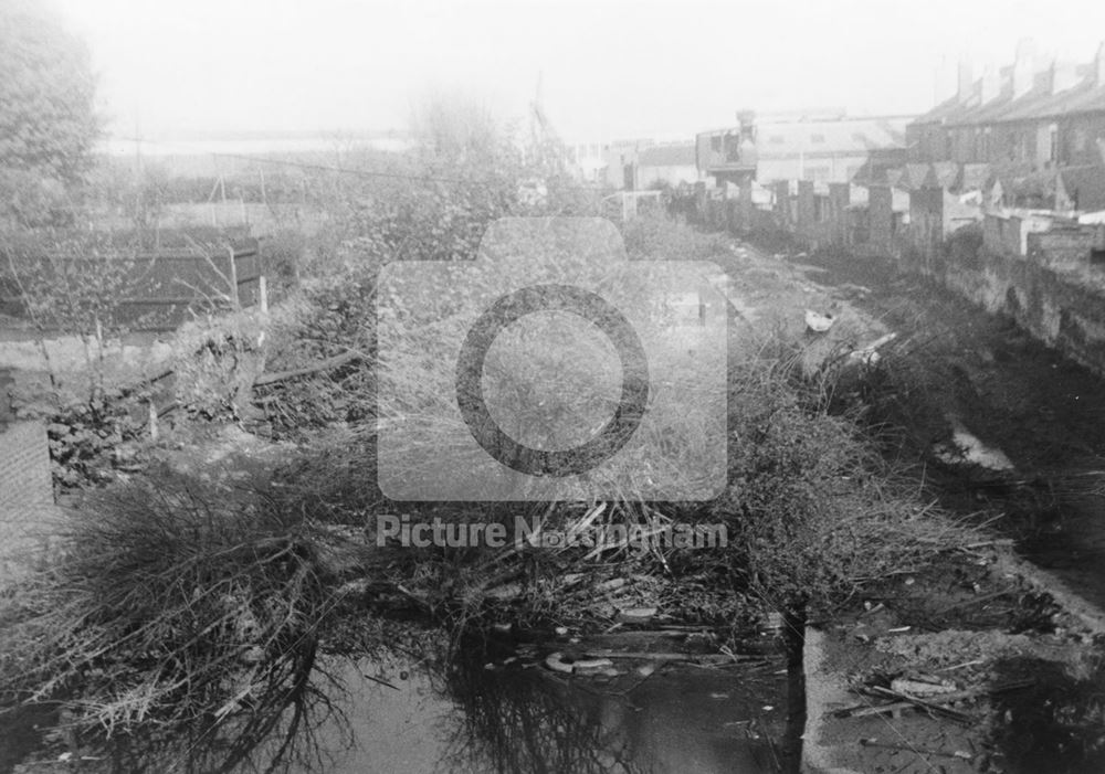 Nottingham Canal, Abbey Street, Dunkirk, Nottingham, 1966