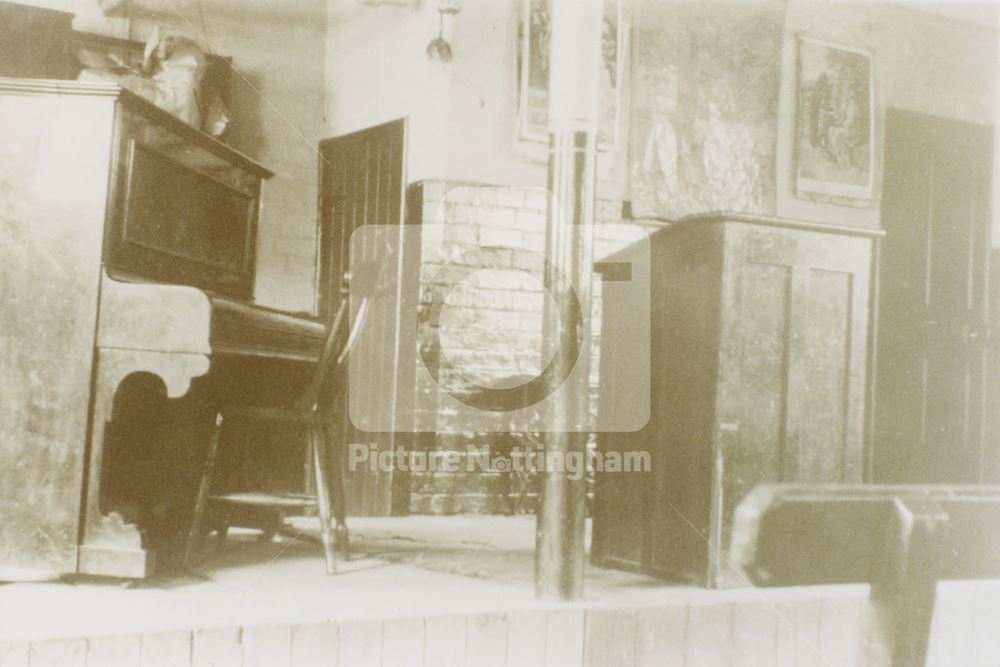 Interior of Scotholme Methodist Mission, Hyson Green, Nottingham, 1935