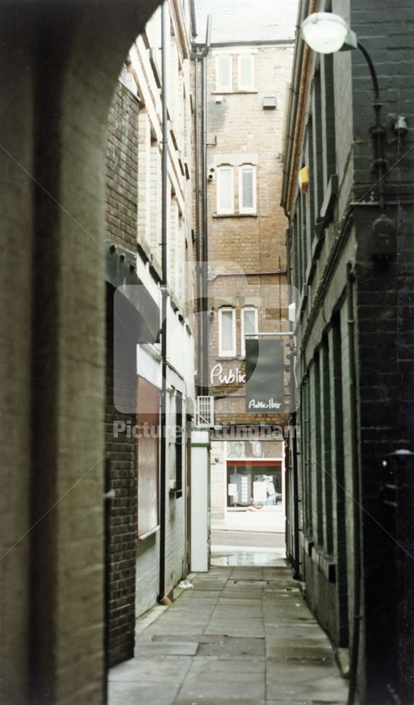 Passage Way off Long Row East, Old Market Square, Nottingham, 1997