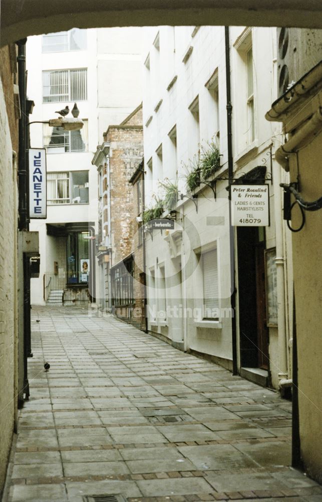 North Veiw of Greyhound Street, Old Market Square, Nottingham, 1997