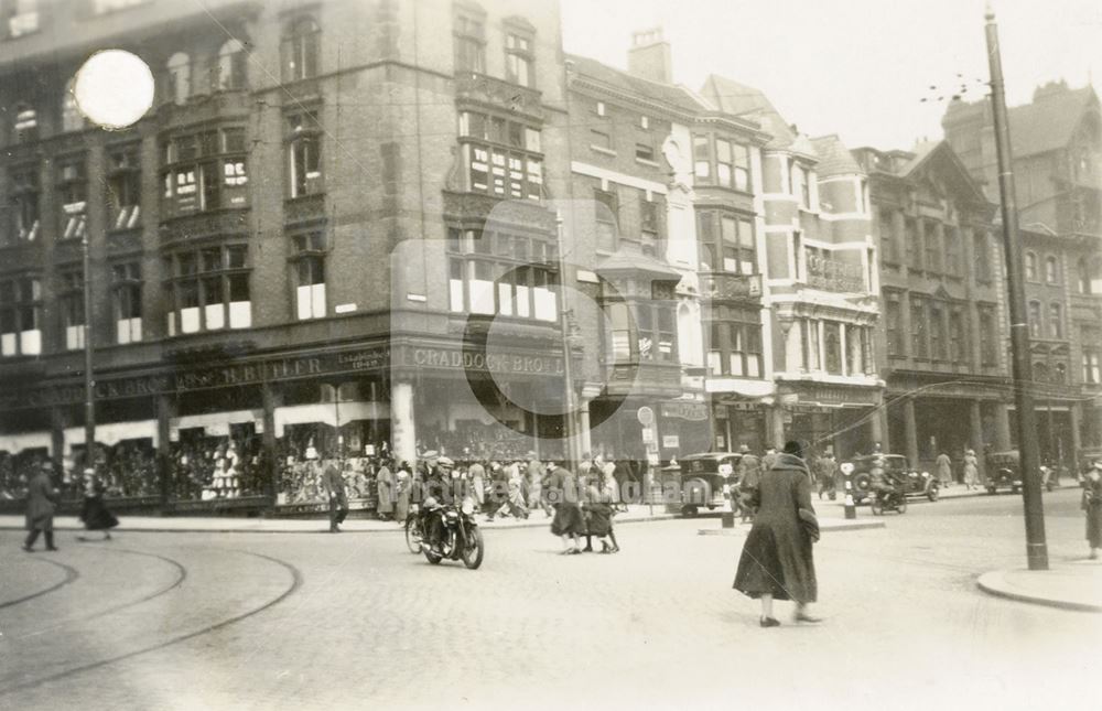 Long Row East, Old Market Square, Nottingham, 1930