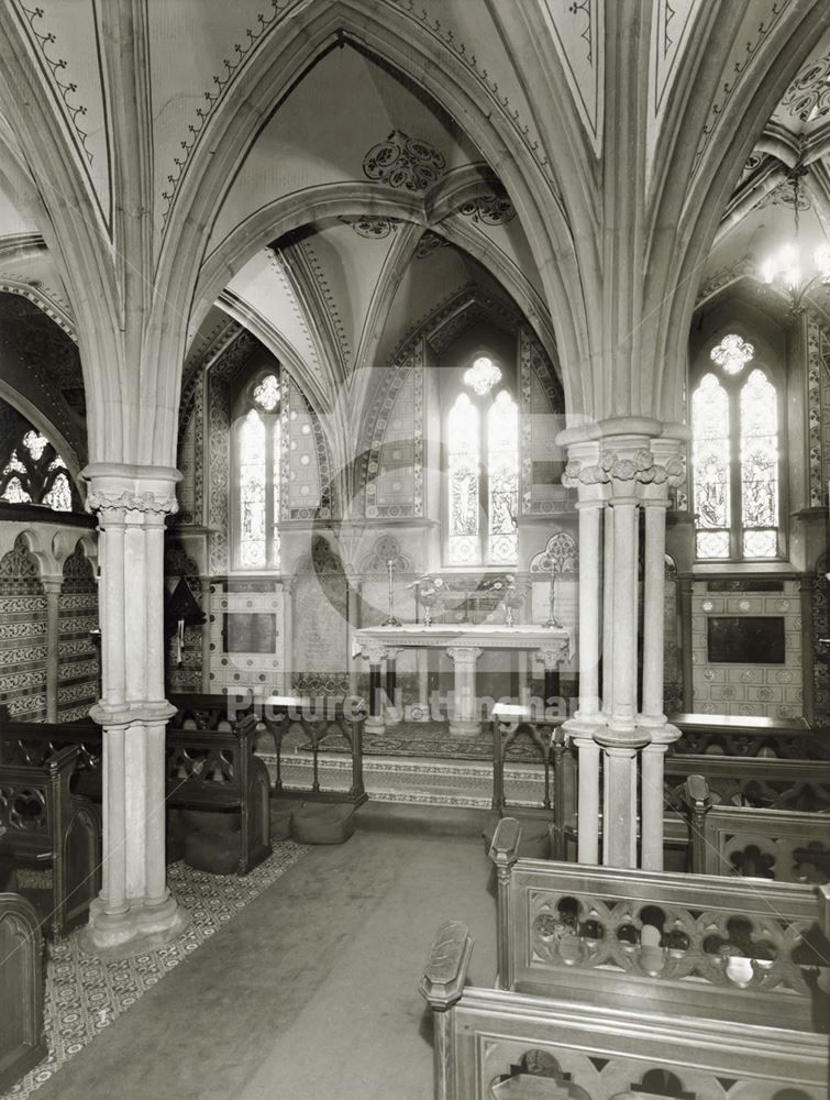 Interior of Newstead Abbey Chapel, Newstead Abbey, 1964