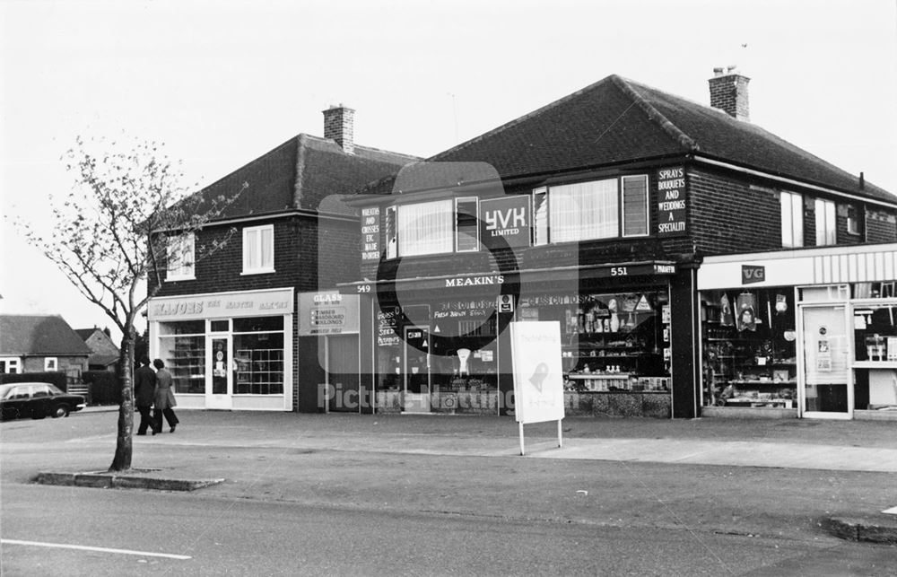 Shops on Aspley Lane, Aspley, Nottingham, c 1970s