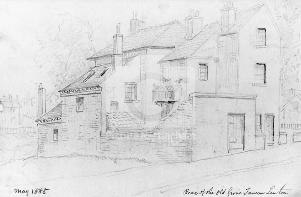 Old Grove Tavern, Lenton Boulevard, by T C Moore, Lenton, Nottingham, 1885