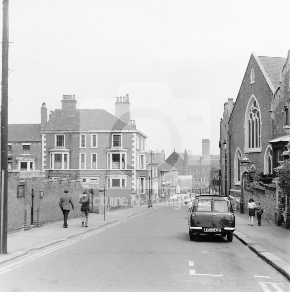 Chaucer Street Looking East, Nottingham, c 1969