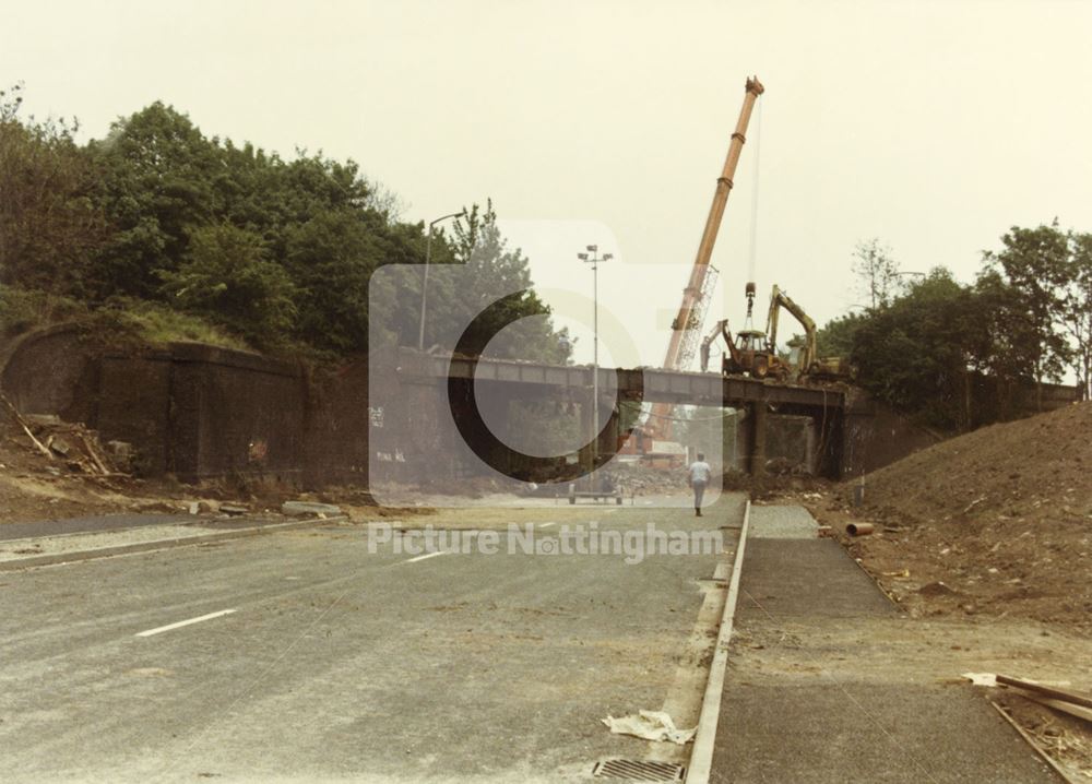 Colwick Road Bridge Being Demolished, Daleside Road East, Colwick, 1984