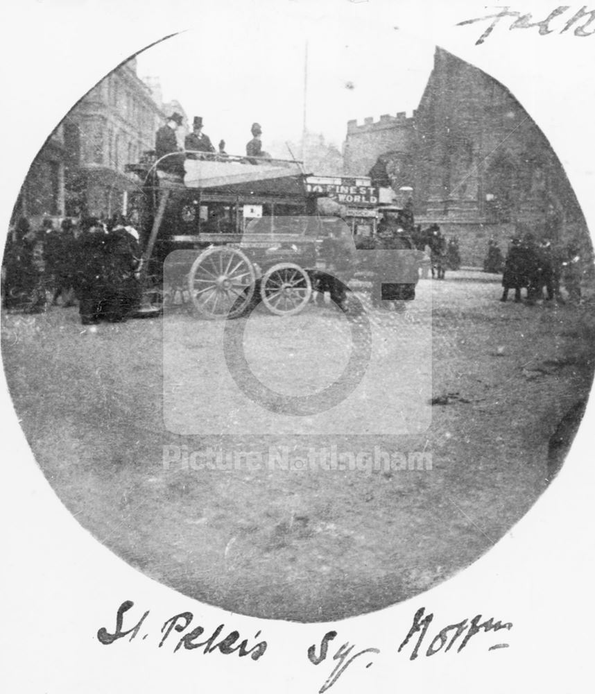 Horse and Carriage, St Peter's Gate, Nottingham, 1888