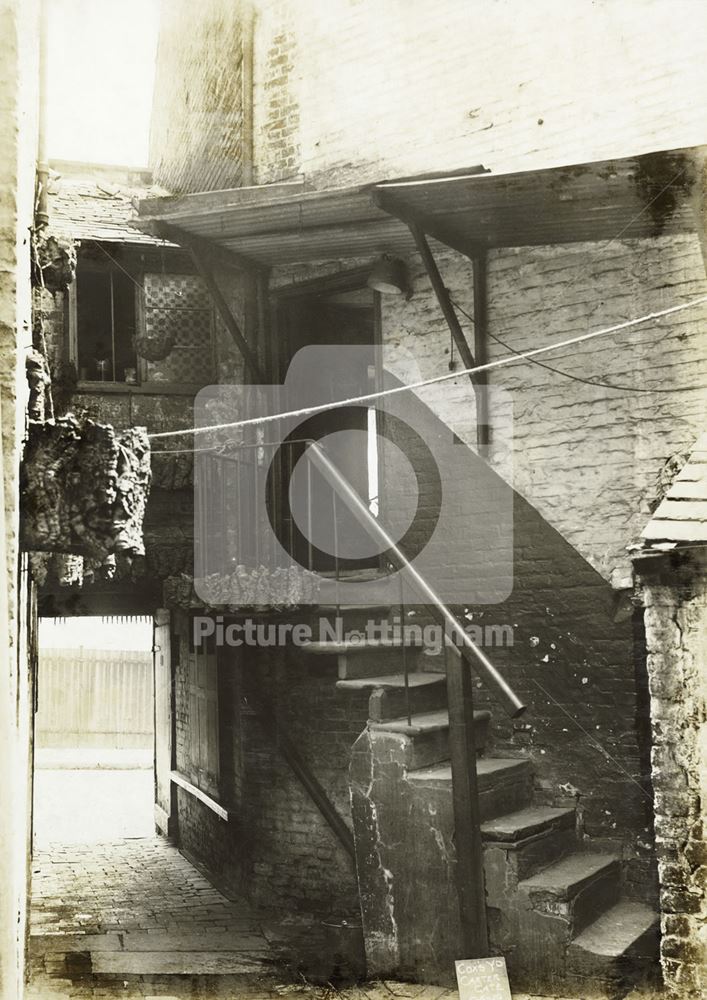 Cox's Yard, Carter Gate, Lace Market, Nottingham, 1919