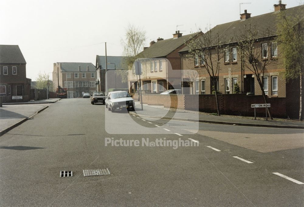 Croyden Road from Brixton Road Junction, Radford, Nottingham, 1993