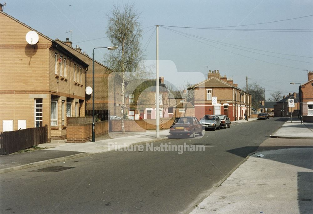 Croyden Road from Brixton Road Junction, Radford, Nottingham, 1993