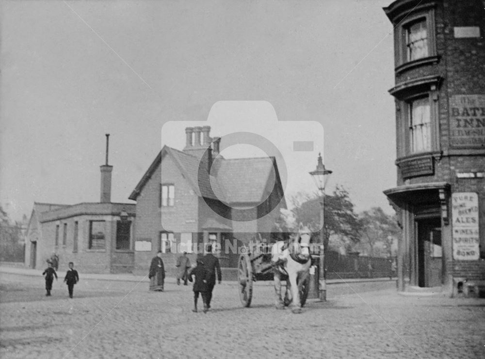 Police Station and Bath Inn, Bath Street, Sneinton, Nottingham, c 1900