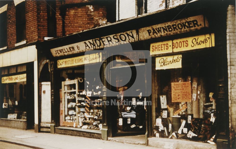 Anderson, Jeweller and Pawnbroker, St Ann's Well Road, St Ann's, Nottingham, c 1966-71