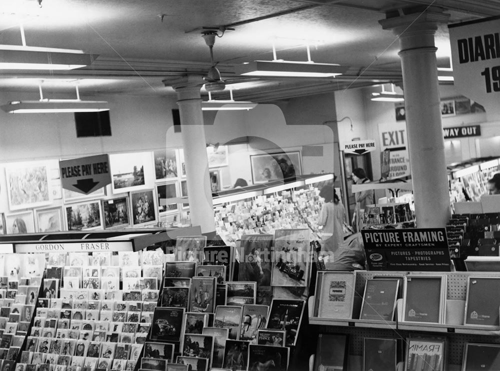 Interior of Boots the Chemist, High Street, Nottingham, 1972