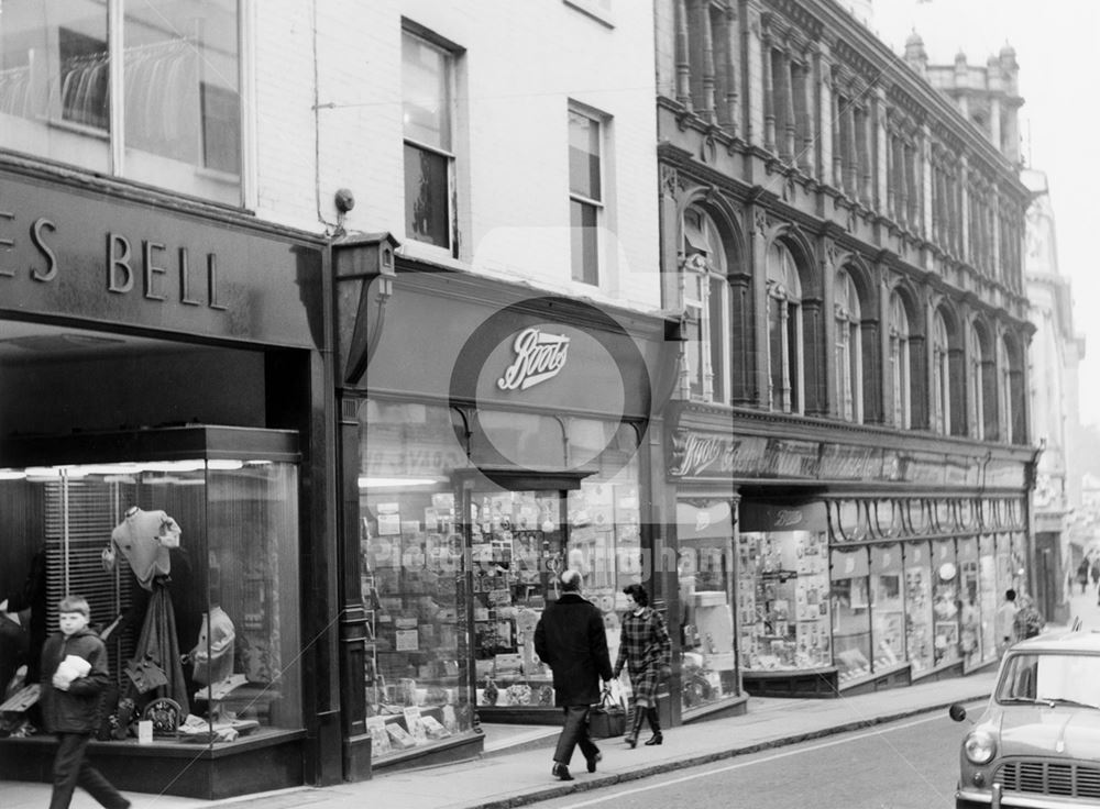 Boots the Chemist, Pelham Street, Nottingham, 1972