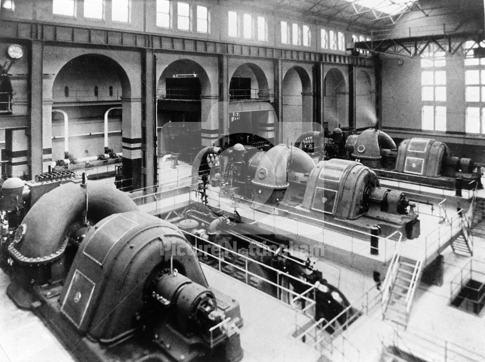 Wilford Power Station Turbine Room, Colliery Road, Wilford, Nottingham, 1925