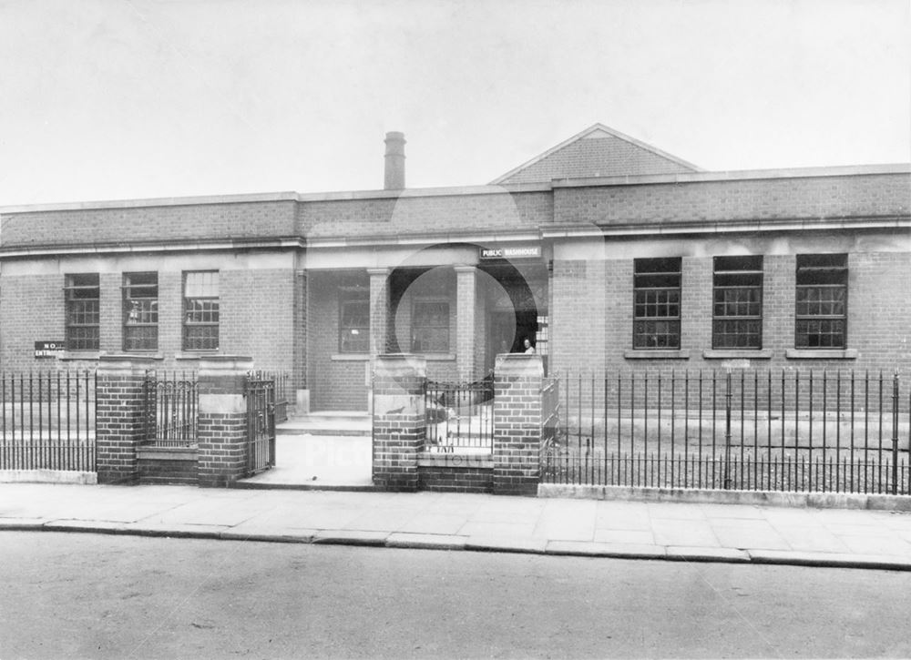 Portland Wash House, Bunbury Street, Meadows, Nottingham, c 1973