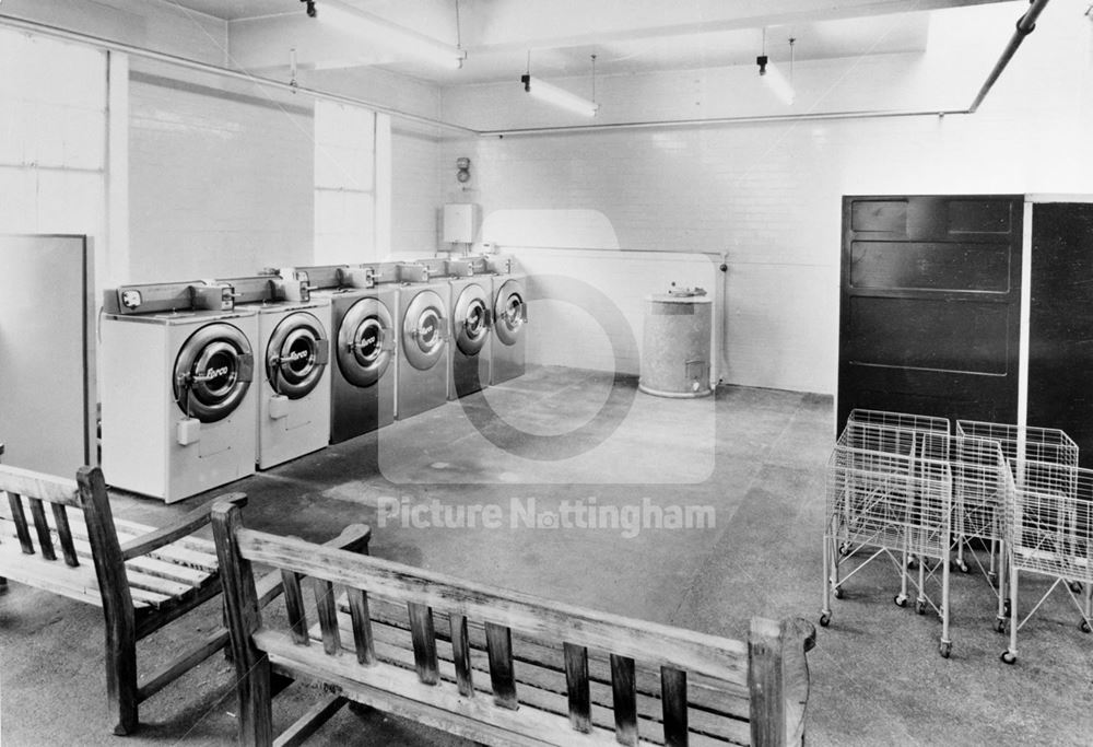 Interior of Public Wash House, Noel Street, Hyson Green, Nottingham, 1967