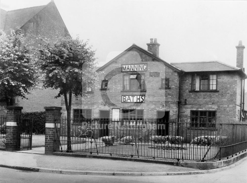 Manning Private Baths, Hawthorne Street, Meadows, Nottingham, c 1956