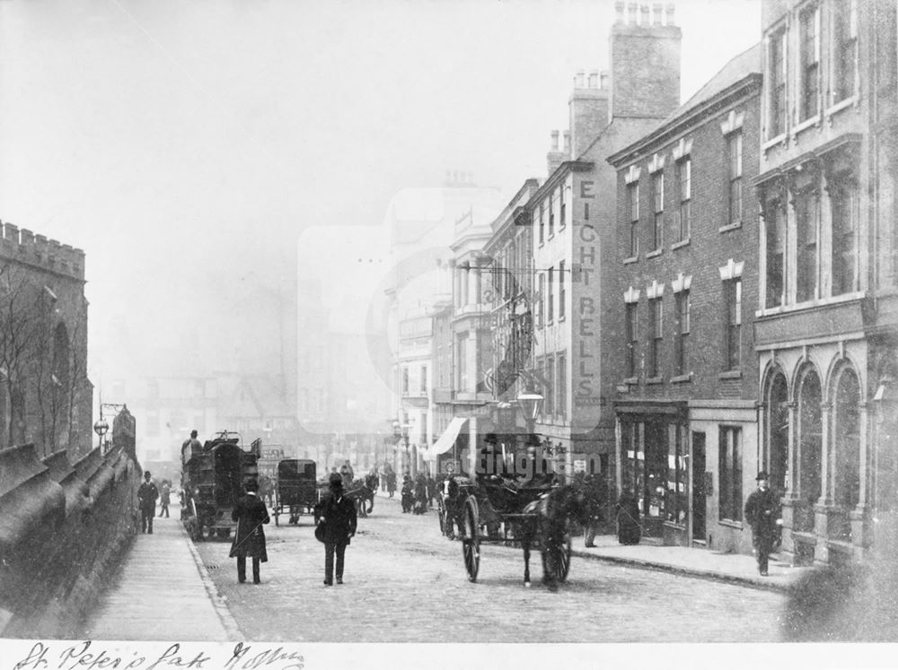 St Peter's Gate, Nottingham, c 1888