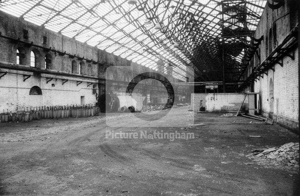 Interior of No.2 Retort, Basford Gas Works, Radford Road, Basford, 1975