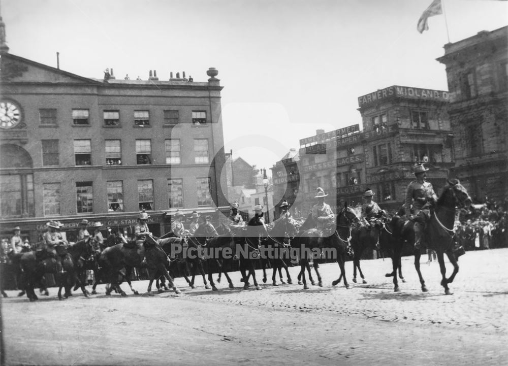 South Notts Yeomanry, Market Place, Nottingham, 1901