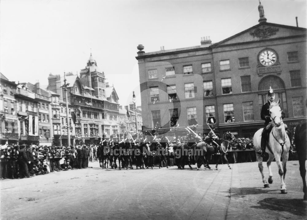 South Notts Yeomanry, Market Place, Nottingham, 1901