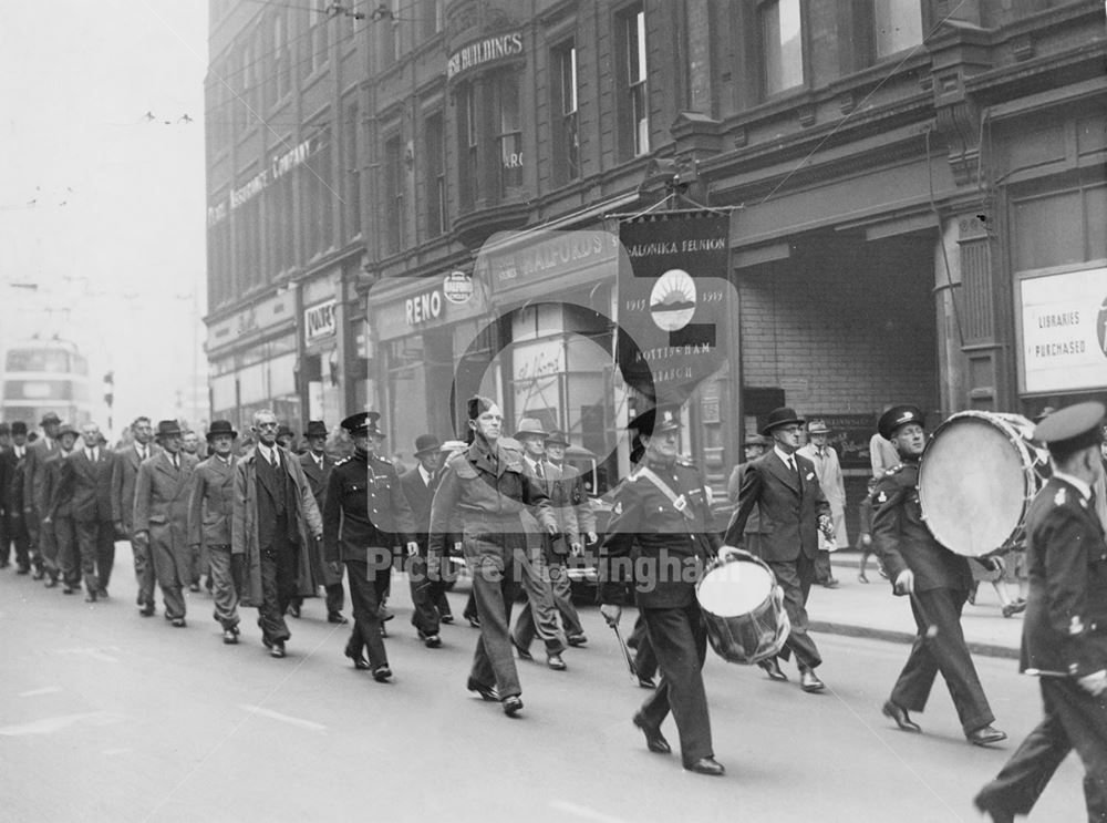 South Notts Yeomanry, Old Market Square, Nottingham, c 1928