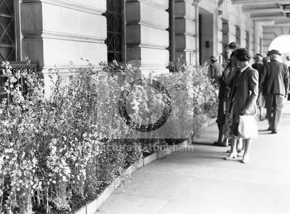 Quincentenary Floral Decoratrions, Old Market Square, Nottingham, 1949