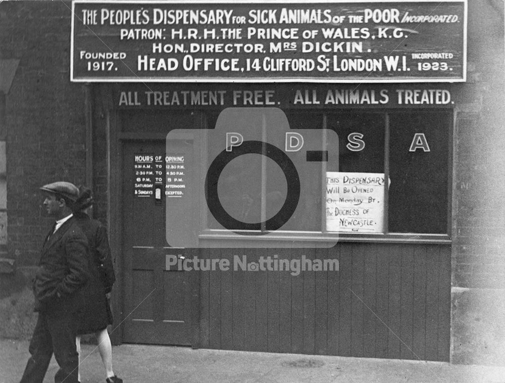 People's Dispensary for Sick Animals (PDSA), Nottingham, 1928