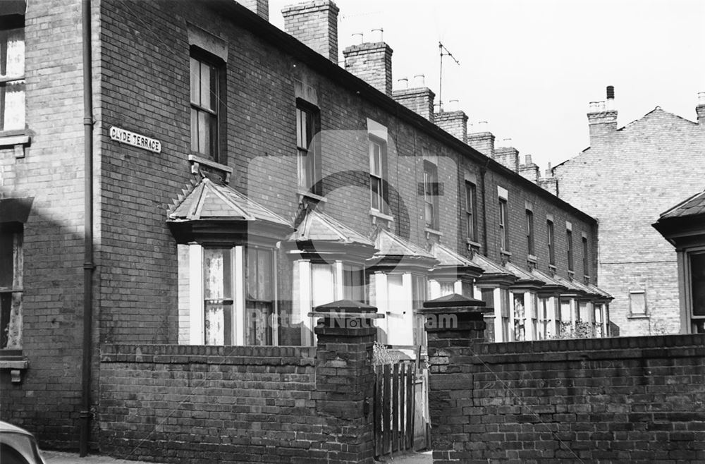 Clyde Terrace oof Russell Street, Radford, Nottingham, 1969-70