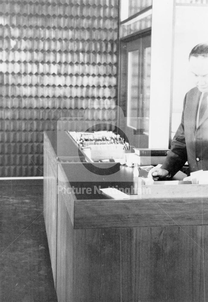 Lending Library Control Desk, County Hall Loughborough Road, West Bridgford, c 1960s