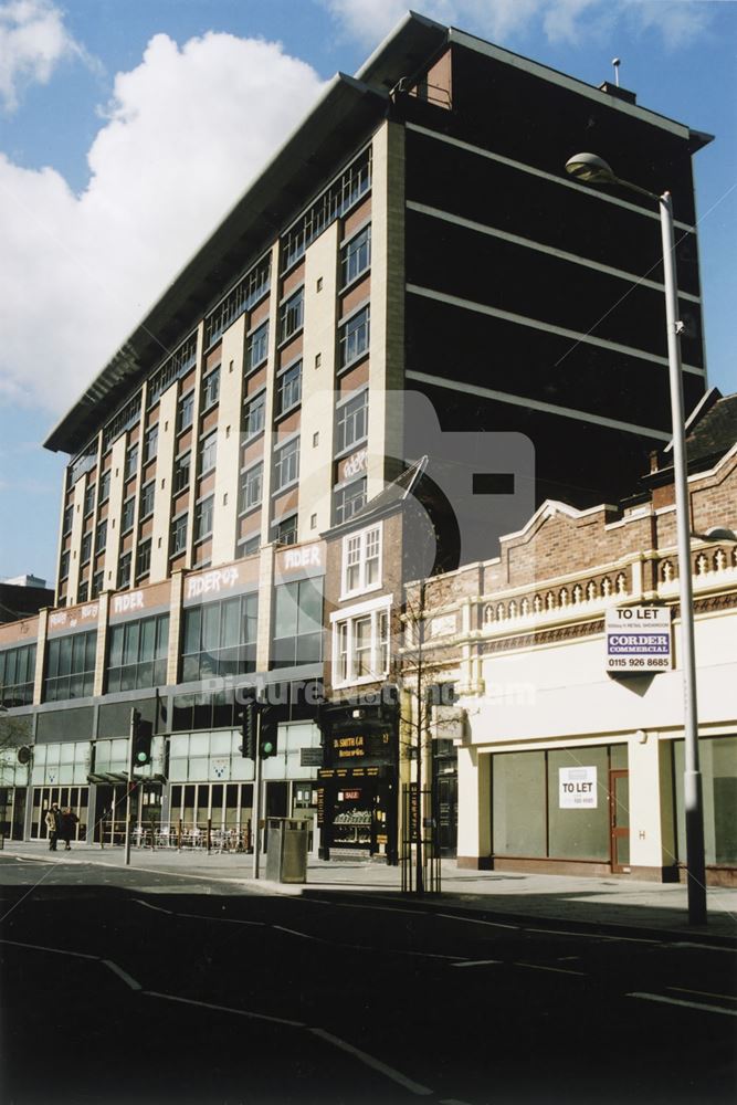 Shops on Upper Parliamenet Street, Nottingham, c 1990s