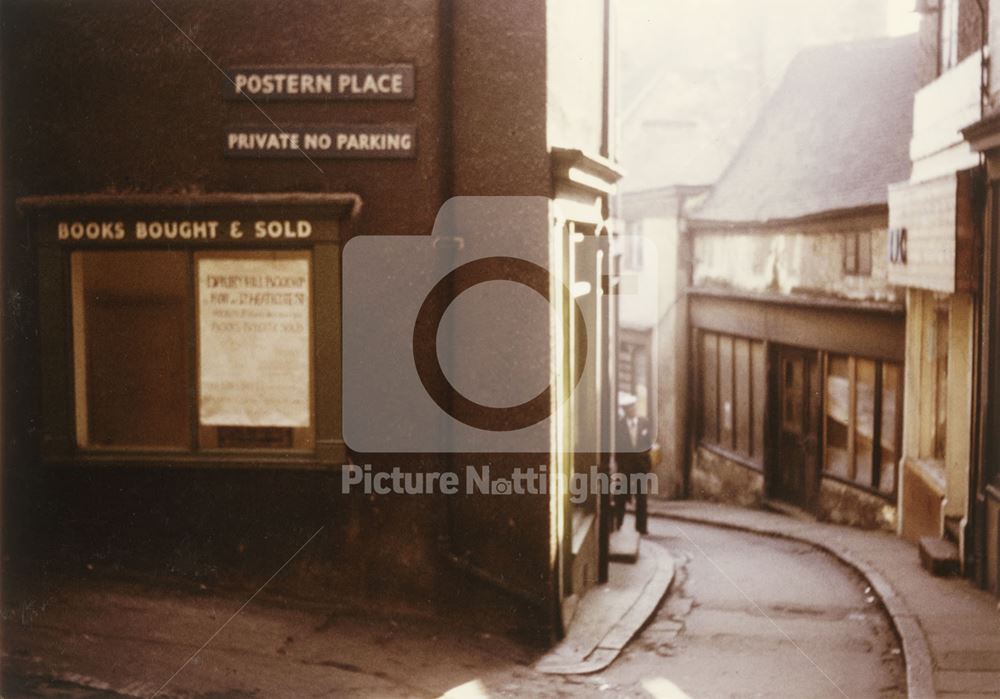 North end of Drury Hill Looking South from Postern Place, Nottingham, 1969