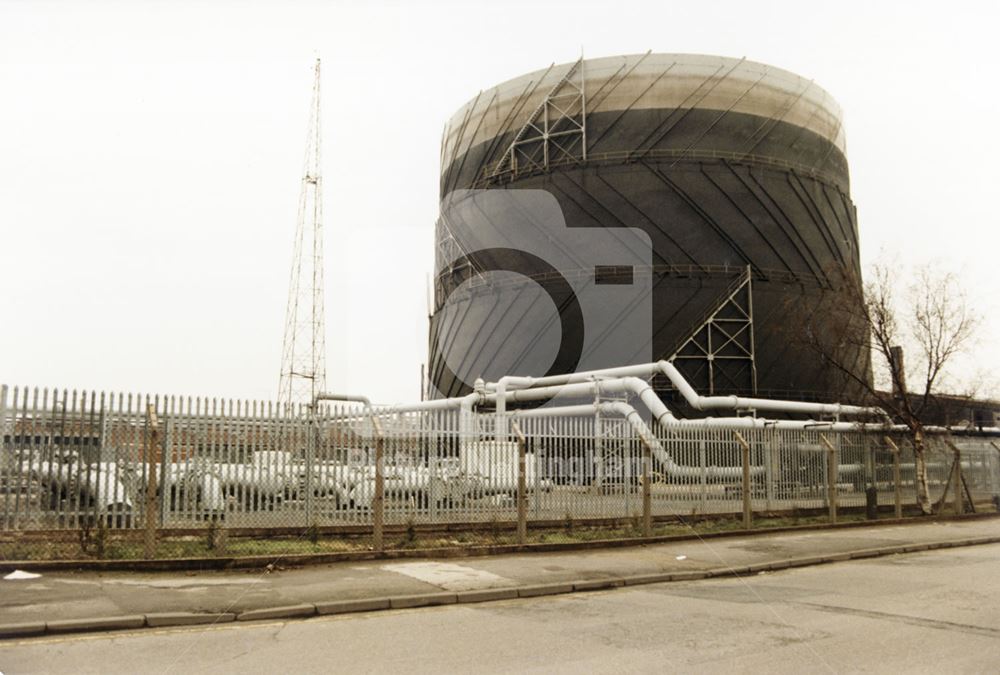 Radford Gas Works, Faraday Road, Radford, Nottingham, 1987