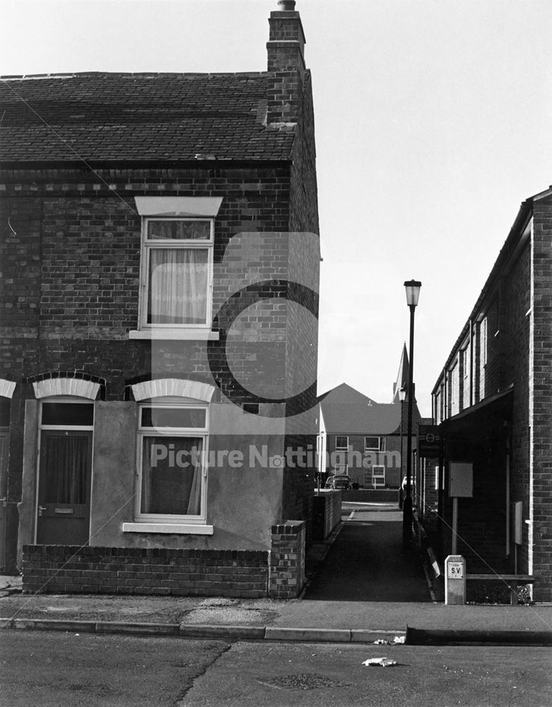 Lamcote Grove from Bathley Street, Meadows, Nottingham, c 1975