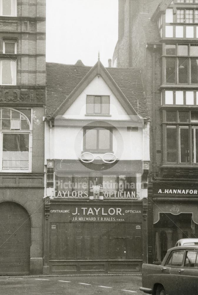 J Taylor, Optician, bridlesmith Gate, Nottingham, c 1958