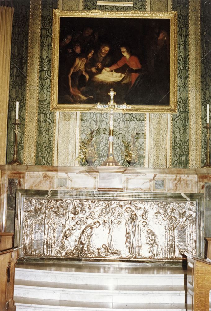 Altar in the Chapel, Welbeck Abbey, Welbeck, c 1986