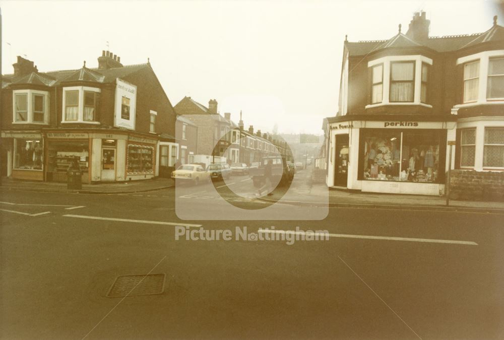 Ena Avenue from Sneinton Dale, Sneinton, Nottingham, 1985