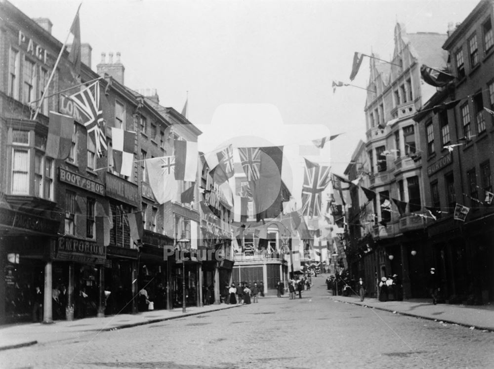 Long Row East, Nottingham, c 1900