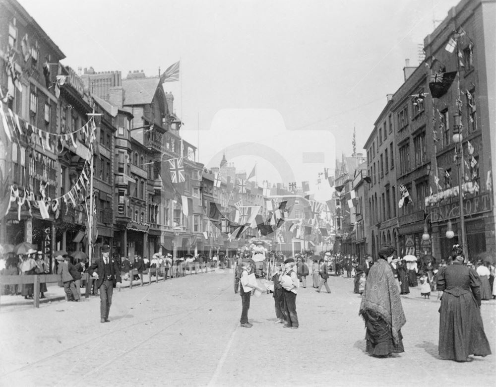 Long Row East, Nottingham, c 1900