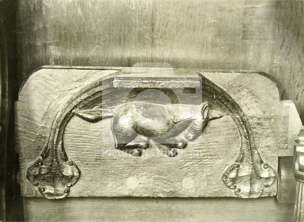 Misericord, St Stephen's Church, Sneinton, Nottingham, c 1948