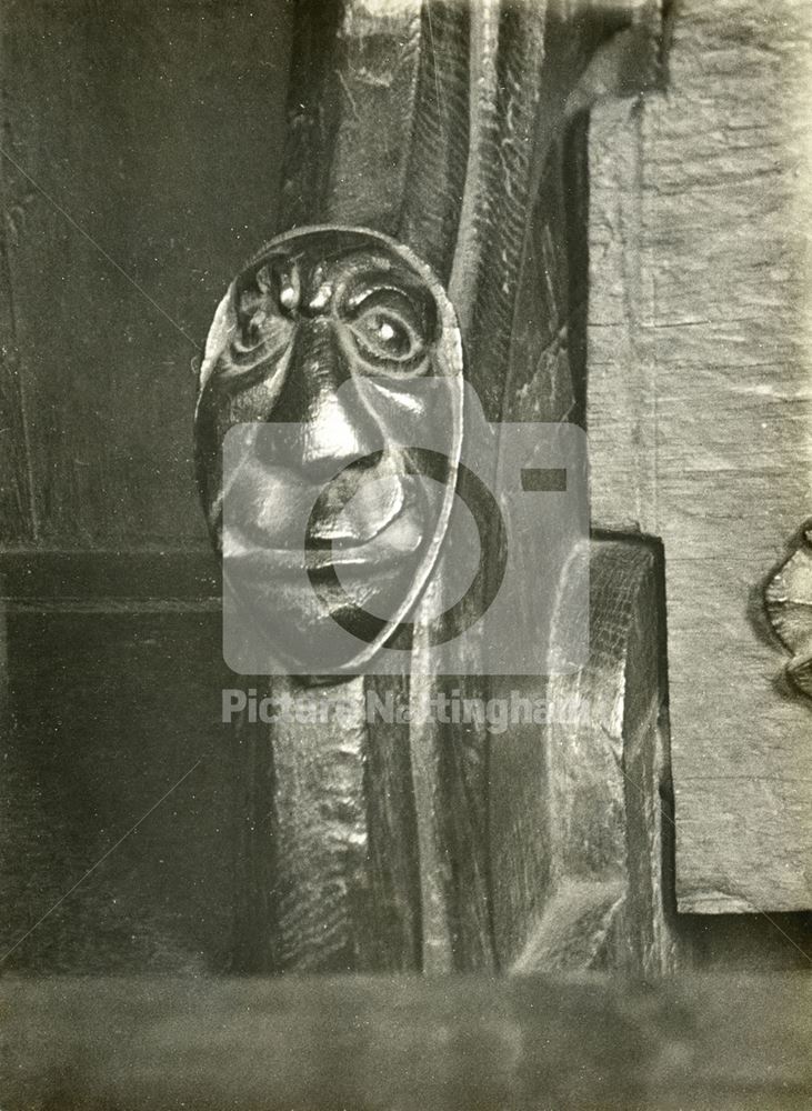 Decorative Head, St Stephen's Church, Sneinton, Nottingham, c 1948